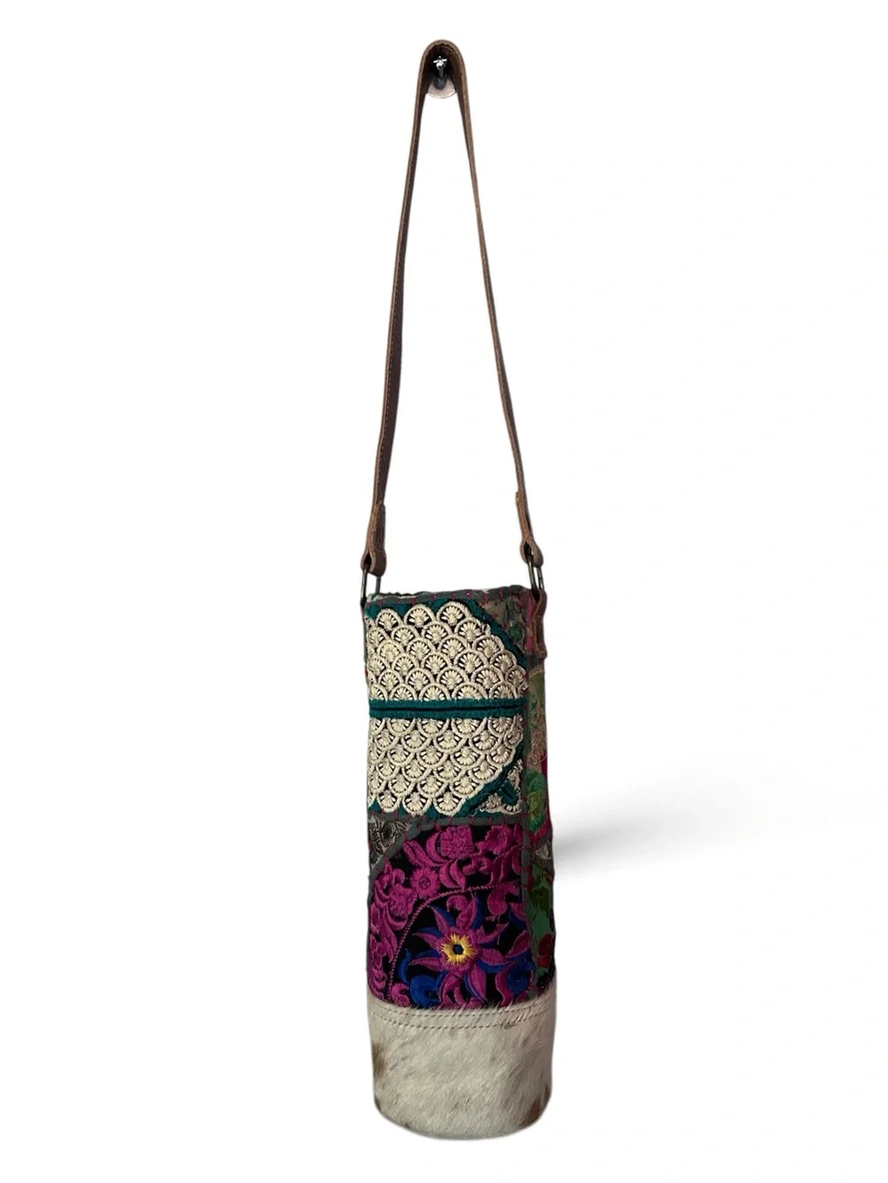 Bhrayna Bags Upcycled Wine Tote Bag Leather Handle